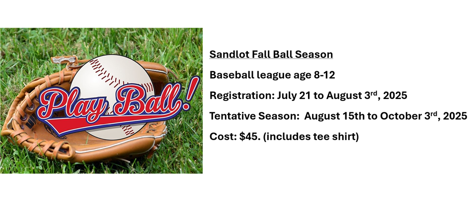 Register Now 2025 Fall Ball